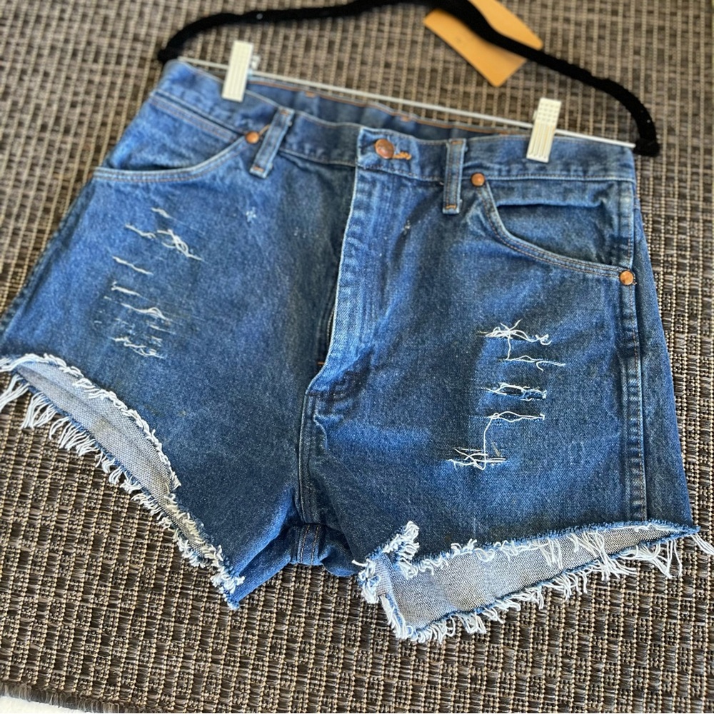 Distressed Wrangler Shorts